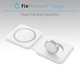 FixPremium - MagSafe Duo za iPhone a Apple Watch, bijela