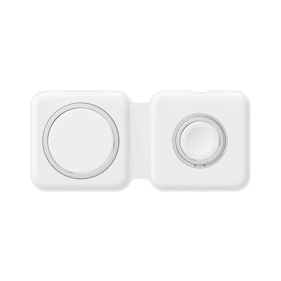 FixPremium - MagSafe Duo za iPhone a Apple Watch, bijela