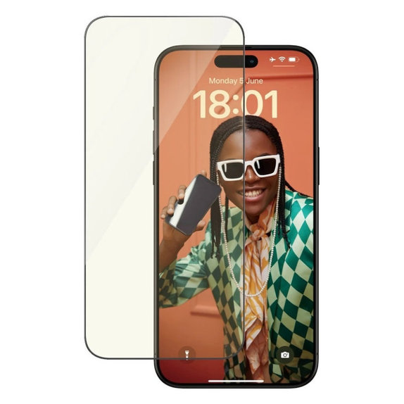 Kaljeno staklo UWF Eyecare s aplikatorom za iPhone 15 Pro Max, Crna, PanzerGlass