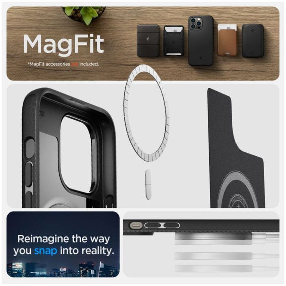 Spigen - Maska Mag Armor s MagSafe za iPhone 14 Pro, Matte Black