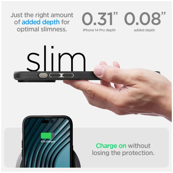 Spigen - Maska Mag Armor s MagSafe za iPhone 14 Pro, Matte Black