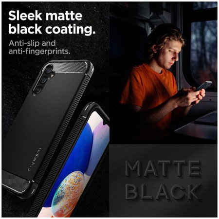 Spigen - Maska Rugged Armor za Samsung Galaxy A14 4G, Matte Black