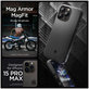 Spigen - Maska Mag Armor s MagSafe za iPhone 15 Pro Max, Matte Black
