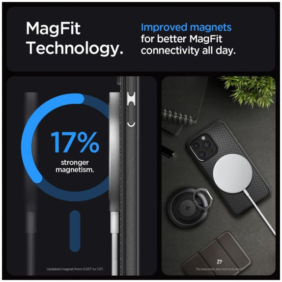 Spigen - Maska Mag Armor s MagSafe za iPhone 15 Pro, Matte Black