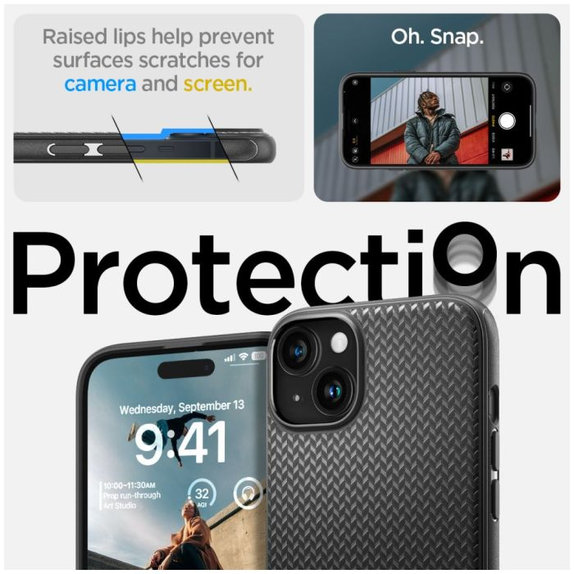 Spigen - Maska Mag Armor s MagSafe za iPhone 15, Matte Black