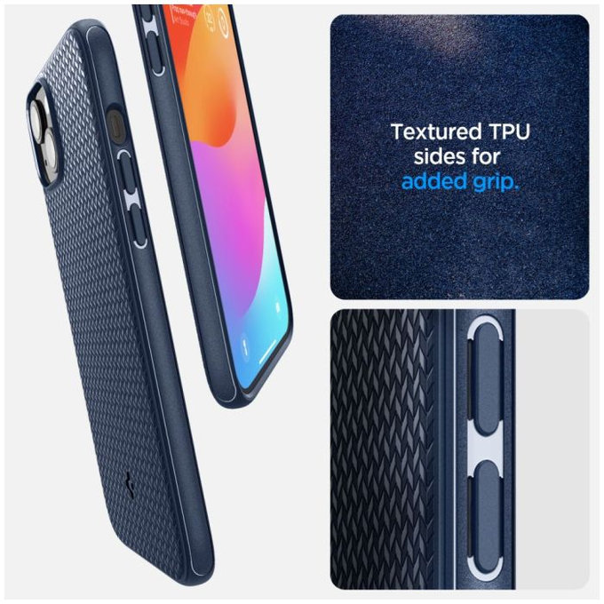 Spigen - Maska Mag Armor s MagSafe za iPhone 15, Navy Blue