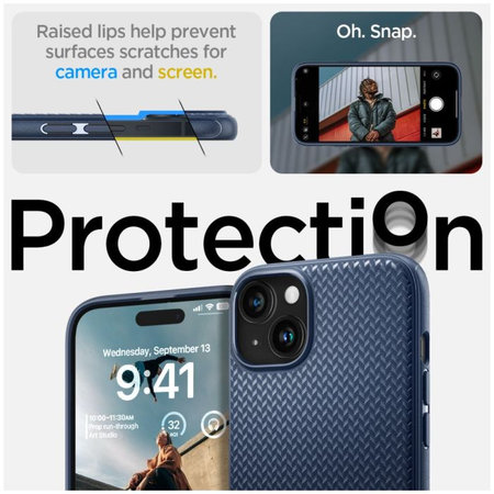 Spigen - Maska Mag Armor s MagSafe za iPhone 15, Navy Blue