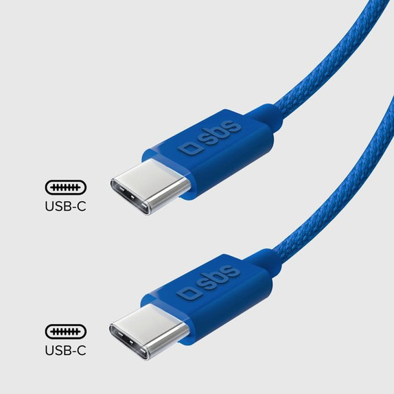 SBS - Kabel USB-C/USB-C, 60W, PD, 1.5m, plava