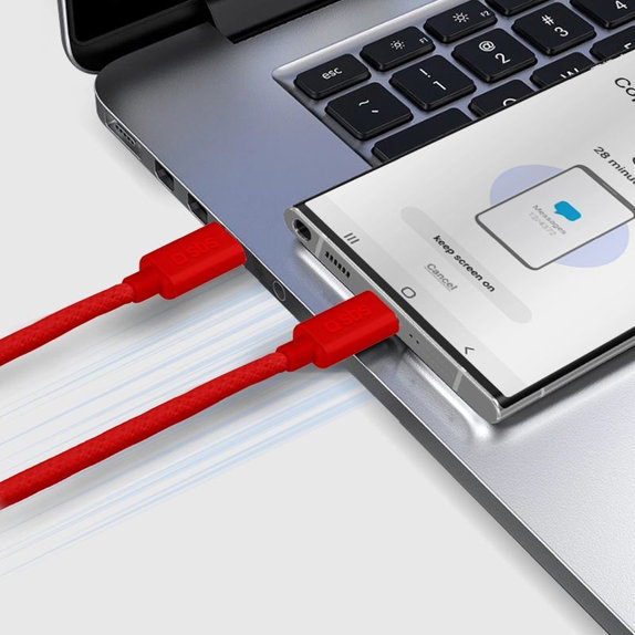 SBS - Kabel USB-C/USB-C, 60W, PD, 1.5m, crvena