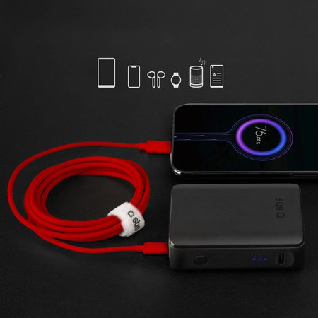 SBS - Kabel USB-C/USB-C, 60W, PD, 1.5m, crvena