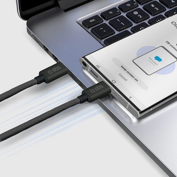 SBS - Kabel USB-C/USB-C, 60W, PD, 1.5m, crna