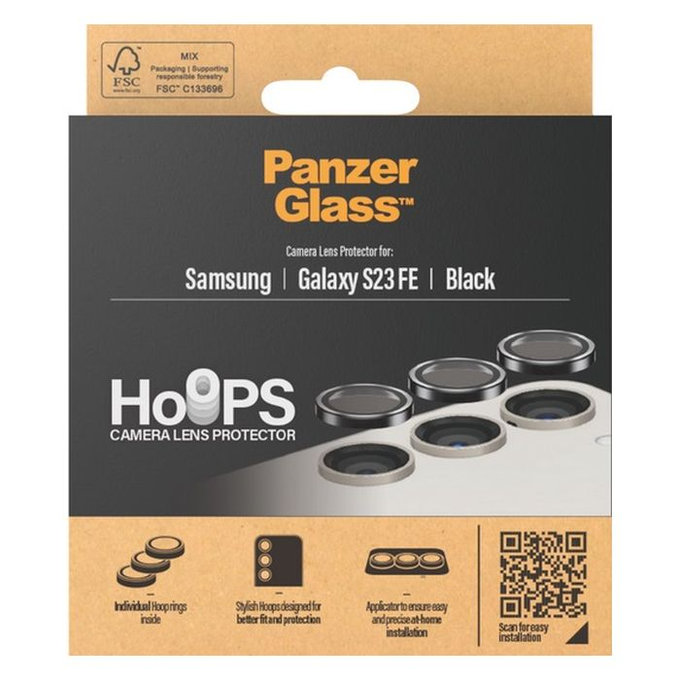 PanzerGlass - Zaštitni poklopac za objektiv kamere Hoops za Samsung Galaxy S23 FE, crno