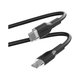 PURO - USB-C Kabel / MFI Lightning, 12W, Soft, 1,5 m, crna