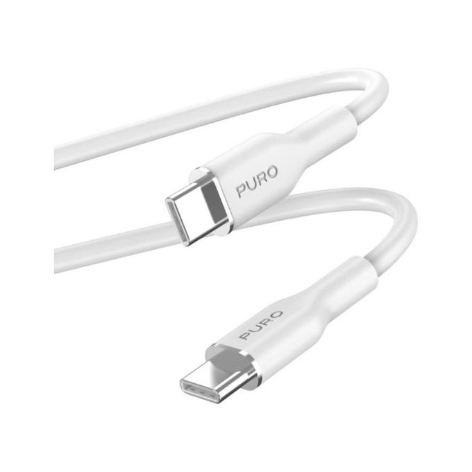 PURO - USB-C Kabel / USB-C, 60W, Soft, 1,5 m, bijela