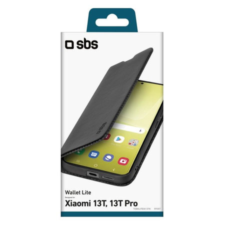 SBS - Maska Book Wallet Lite za Xiaomi 13T i 13T Pro, crna