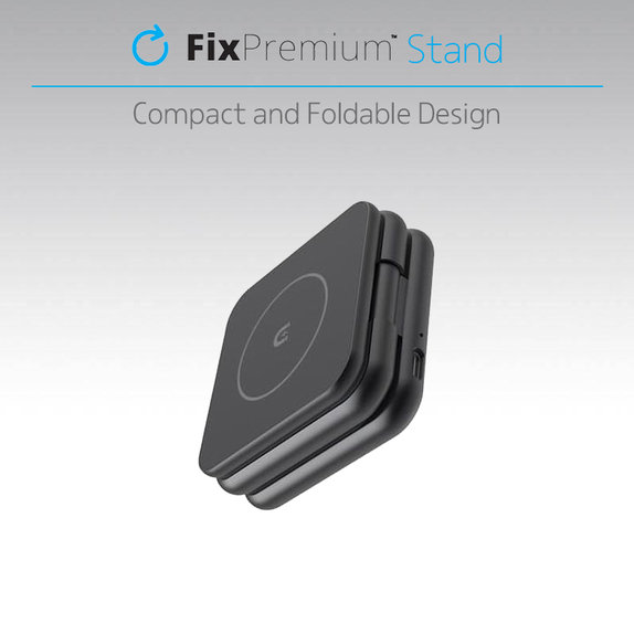 FixPremium - Sklopivi stalak sa MagSafe, crno