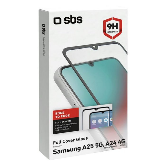 SBS - Kaljeno Staklo Full Cover za Samsung Galaxy A25 5G, crno