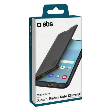 SBS - Maska Book Wallet Lite za Xiaomi Redmi Note 13 Pro, crna