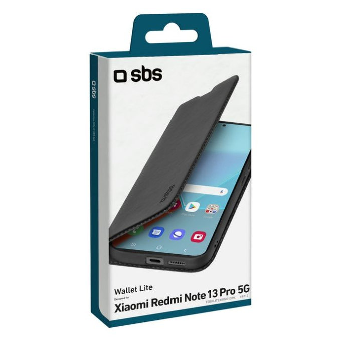 SBS - Maska Book Wallet Lite za Xiaomi Redmi Note 13 Pro, crna