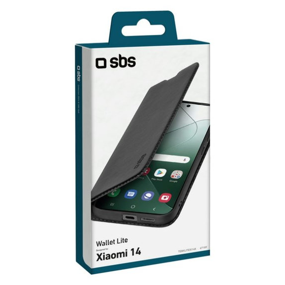 SBS - Maska Book Wallet Lite za Xiaomi 14, crna