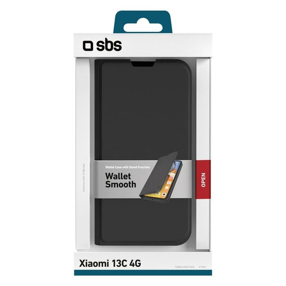 SBS - Maska Book Wallet Lite za Xiaomi Redmi 13C, crna