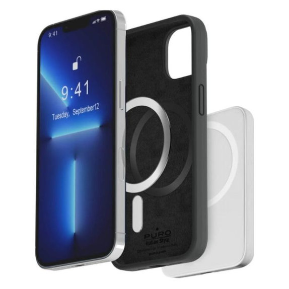 PURO - Maska ICON MAG sa MagSafe za iPhone 14 Pro Max, crna