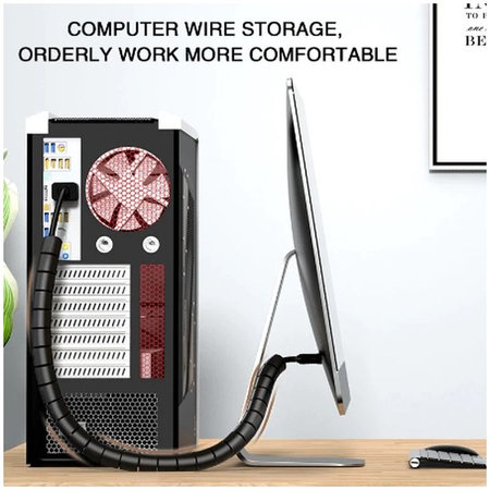 FixPremium - Organizator kabela - Cijev (10mm), duljina 2M, siva