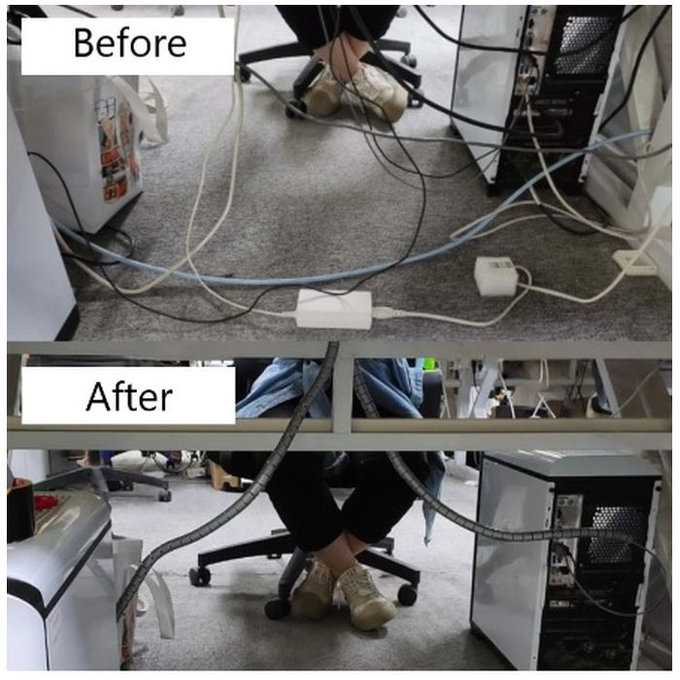 FixPremium - Organizator kabela - Cijev (10mm), duljina 2M, siva