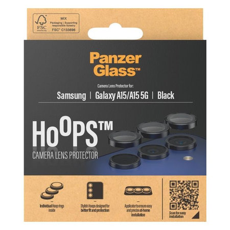 PanzerGlass - Zaštitni poklopac za objektiv kamere Hoops za Samsung Galaxy A15, crno