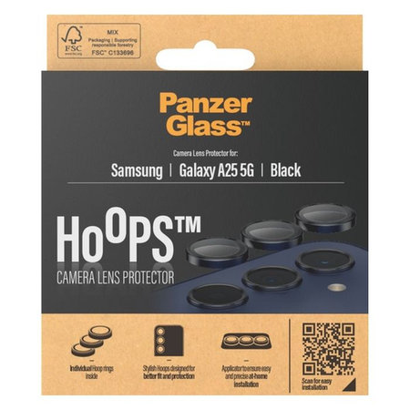 PanzerGlass - Zaštitni poklopac za objektiv kamere Hoops za Samsung Galaxy A25, crno