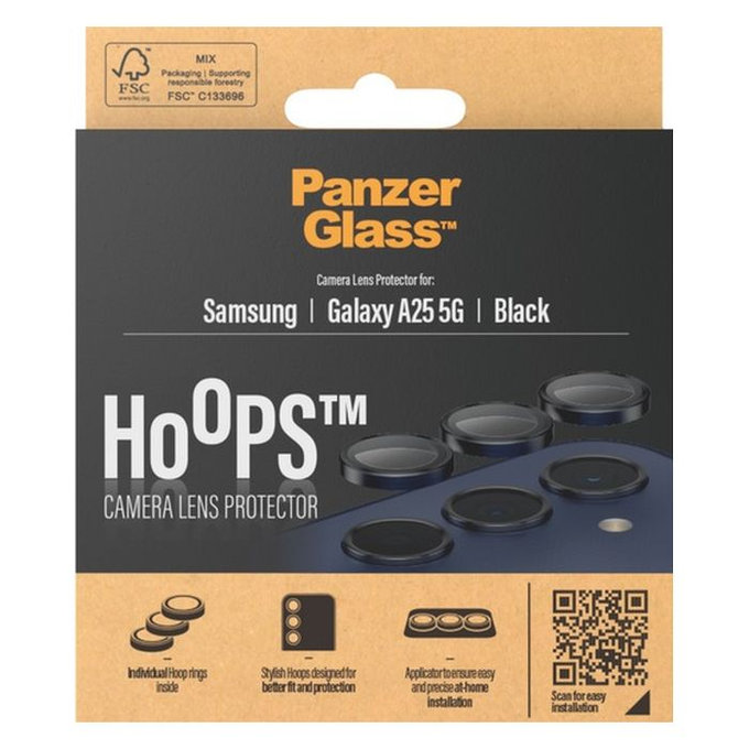 PanzerGlass - Zaštitni poklopac za objektiv kamere Hoops za Samsung Galaxy A25, crno