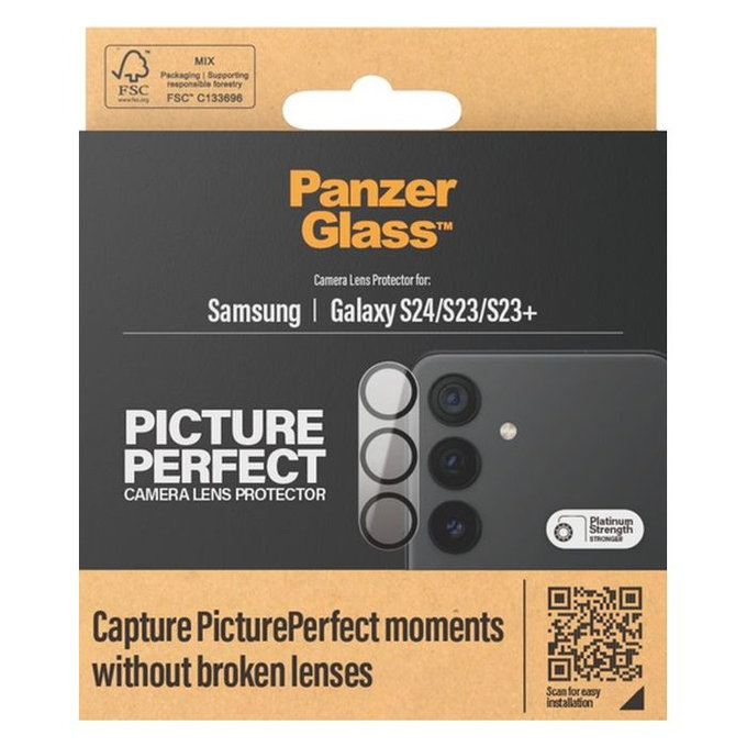 PanzerGlass - Zaštitni poklopac za objektiv kamere PicturePerfect za Samsung Galaxy S23, 23+ i 24, crno