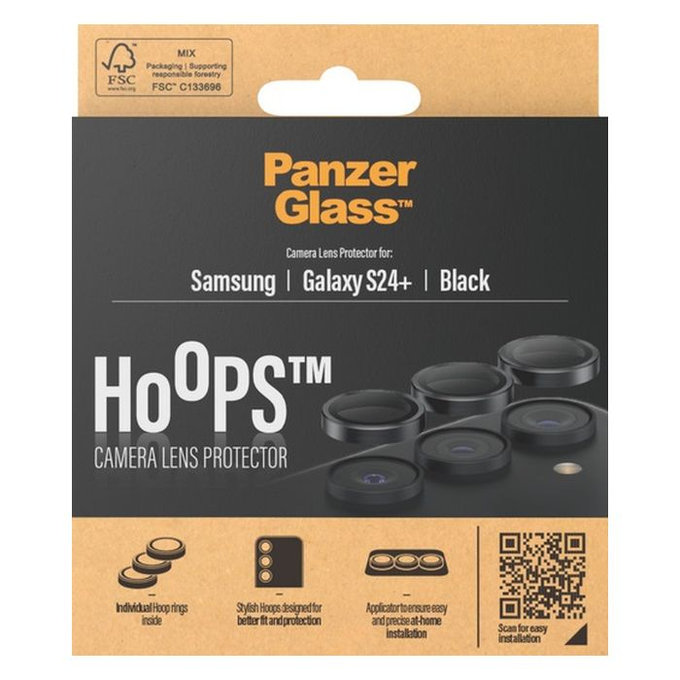 PanzerGlass - Zaštitni poklopac za objektiv kamere Hoops za Samsung Galaxy S24+, crno
