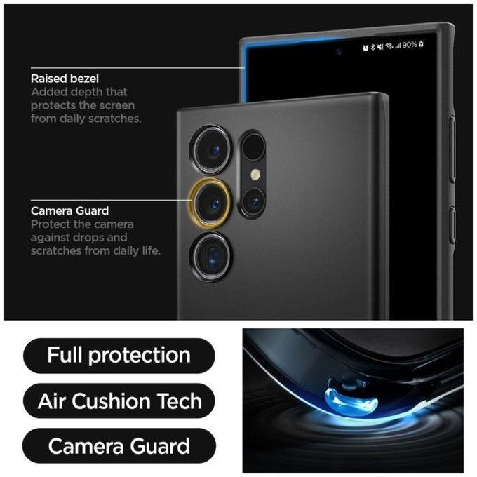 Spigen - Maska Thin Fit za Samsung Galaxy S24 Ultra, crno