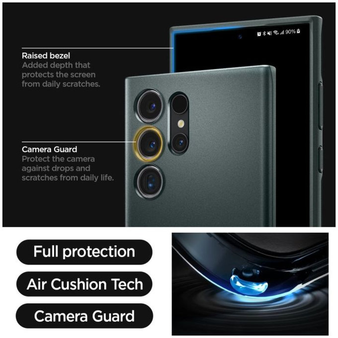 Spigen - Maska Thin Fit za Samsung Galaxy S24 Ultra, Abyss Green