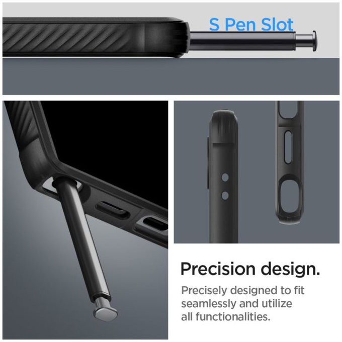 Spigen - Maska Rugged Armor za Samsung Galaxy S24 Ultra, Matte Black