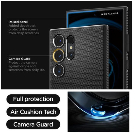 Spigen - Maska Liquid Air za Samsung Galaxy S24 Ultra, Matte Black