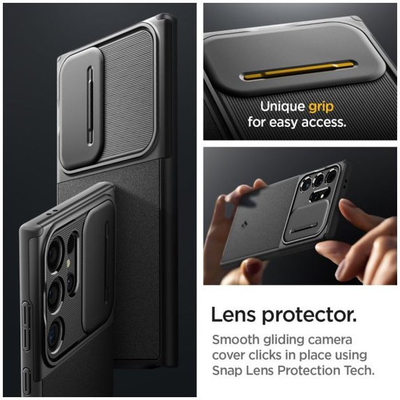 Spigen - Maska Optik Armor za Samsung Galaxy S24 Ultra, crno