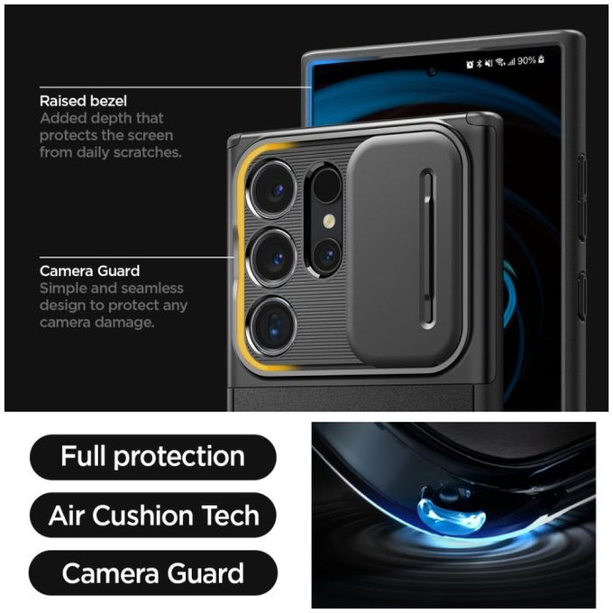 Spigen - Maska Optik Armor za Samsung Galaxy S24 Ultra, crno