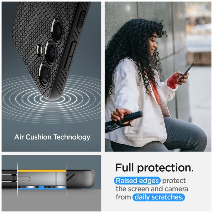 Spigen - Maska Liquid Air za Samsung Galaxy S24+, Matte Black