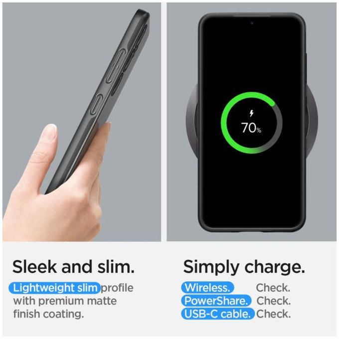 Spigen - Maska Thin Fit za Samsung Galaxy S24, crno