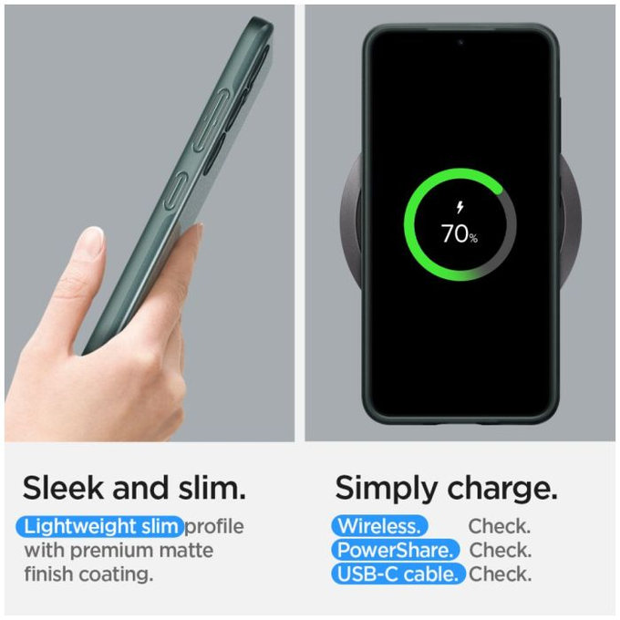 Spigen - Maska Thin Fit za Samsung Galaxy S24, Abyss Green