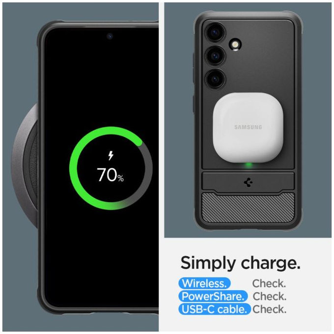 Spigen - Maska Rugged Armor za Samsung Galaxy S24, Matte Black