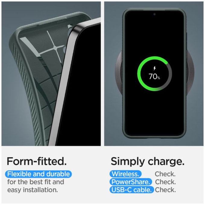 Spigen - Maska Liquid Air za Samsung Galaxy S24, Abyss Green