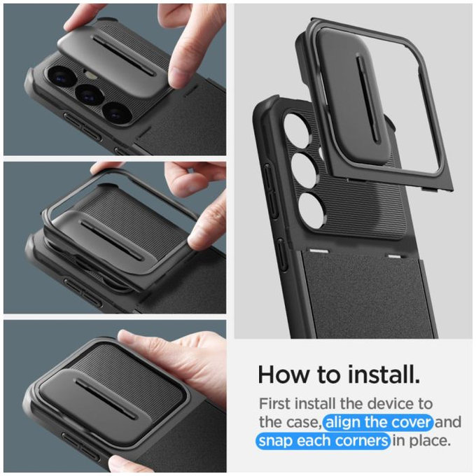 Spigen - Maska Optik Armor za Samsung Galaxy S24, crno