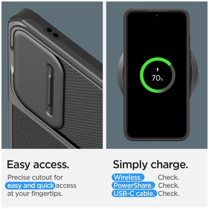 Spigen - Maska Optik Armor za Samsung Galaxy S24, crno