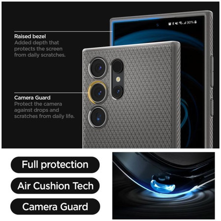 Spigen - Maska Liquid Air za Samsung Galaxy S24 Ultra, Granite Grey