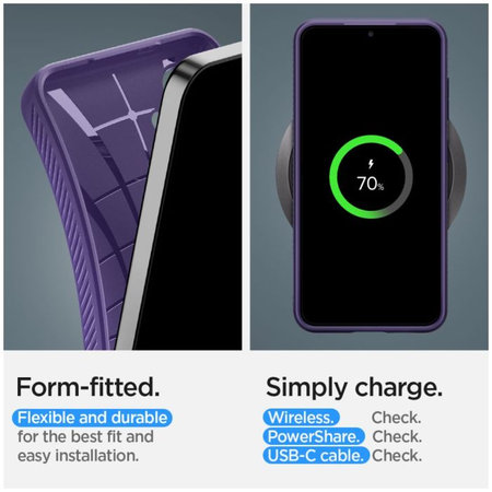 Spigen - Maska Liquid Air za Samsung Galaxy S24, Deep Purple