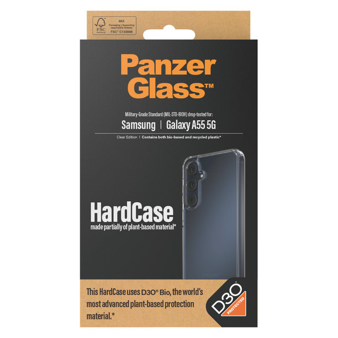 Maska HardCase D3O za Samsung Galaxy A55 5G, Prozirna, PanzerGlass