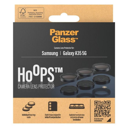 PanzerGlass - Zaštitni poklopac za objektiv kamere Hoops za Samsung Galaxy A35, crno